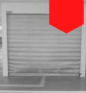 rideau textile monotoile EI60 Fivo sécurité incendie coupe-feu porte